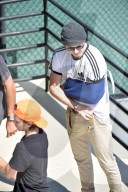 PEOPLE - Tennis: Familie Beckham mit verletztem Brooklyn am Miami Open
