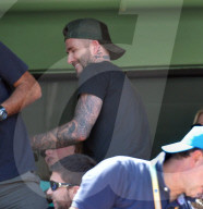 PEOPLE - Tennis: Familie Beckham mit verletztem Brooklyn am Miami Open
