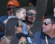PEOPLE - Tennis: Familie Beckham mit verletztem Brooklyn am Miami Open