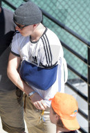 PEOPLE - Tennis: Familie Beckham mit verletztem Brooklyn am Miami Open
