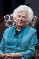 Barbara and Laura Bush attend America's First Ladies symposium