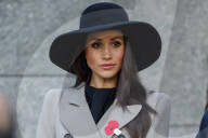 Meghan Markle, the US fiancee of Britain's Prince Harry, attends an Anzac Day dawn service at Hyde Park Corner in London on April 25, 2018. 
Anzac Day commemorates Australian and New Zealand casualties and veterans of conflicts and marks the anniversary 
