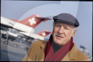 Erich Gysling am Flughafen 1996