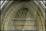 London 1990: Detailansicht Westminster Abbey