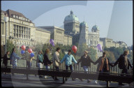 Menschenkette, Friedensdemonstration, Bern 1983