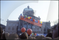 Friedensdemonstration vor Bundeshaus, Bern 1983
