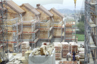 Reihenhäuser im Bau 1995