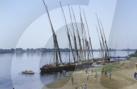 Felukken am Nil-Ufer 1985