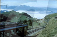 Rigi-Bahn auf der Talfahrt 1989