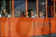 Passagiere in der Rigi-Bahn 1989
