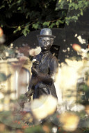 The statue of Charlie Chaplin in Vevey