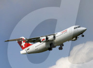 Aviatik,  Luftfahrt,  Ein Jumbolino der Swiss beim Start.