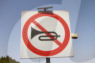 Schild Hupen verboten  Aegypten