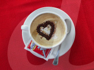 Cappuccino mit Herz