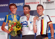 Radsport Gustav Larsson , Fabian Cancellara und Tony Martin 