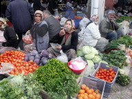 Frauen am Bauernmarkt von Manavgat, Türkei, 2005