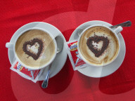 Cappuccino mit Herz