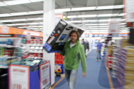 Neueroeffnung Saturn Elektronik - Markt , Wischeffekt