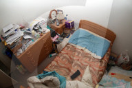 Schlafzimmer eines Messie 