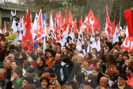 Bahnarbeiter Kundgebung