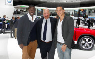 Automobilsalon Genf      Genseric Kusunga , Karli Odermatt und Philipp Degen FC Basel