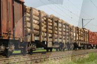 Holztransport per Bahn 2004
