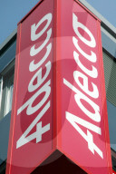 Adecco Logo, Firmenschild, 2004
