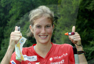 Orientierungslauf Schweizermeisterschaft Seon. Die Siegerin  Simone Luder Niggli.