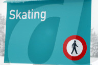 Hinweistafel für Langläufer