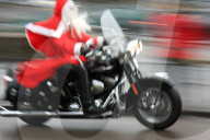 Samichlaus mit Harley, Wischeffekt
