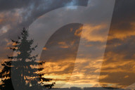 Abendrot, Sonnenuntergang bei Sursee, 2004