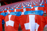 Schweizer Fahnen Stadion  St.Jakob Basel