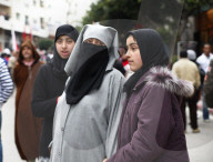 Marokkanerin mit Gesichtsschleier