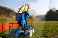 Klimawandel .Skilift mit  gruener Wiese ,Fricktal