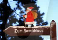 Wegweiser zum Weihnachtsmann , Samichlaus