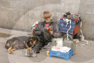 Bettler in Barcelona, 2004