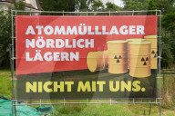 Spruchband Atommuelllager
