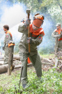 Zivilschützer bei Mülligen im Einsatz, 2004