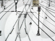 Winter 2005/06: Bahngleise im Schnee