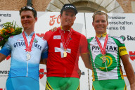 Schweizer Rad-Meisterschaft 2006: Straus, Sieger rast, Clerc