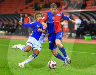 Fussball Cup  Grasshopper Club Zuerich - FC Basel , Rolf Feltscher - Scott Chipperfield