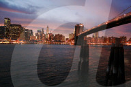 Skyline Brooklyn Bridge  New York City