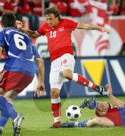 Fussball Schweiz - Liechtenstein  Daniel Gygax (Schweiz)