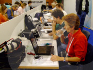 Sportjournalisten und Sportfotografen an der Arbeit, 2005