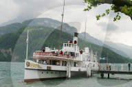 Schifffahrt. Der Raddampfer Stadt Luzern.