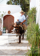 Eseltaxi in Lindos Griechenland 