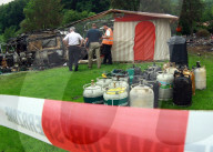 Explosion einer Gasflasche auf dem Campingplatz