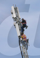 Mobilfunkmonteure an der Arbeit