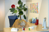 Schlafender Mann im Büro