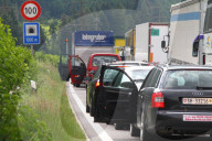 Stau auf der Gotthardautobahn